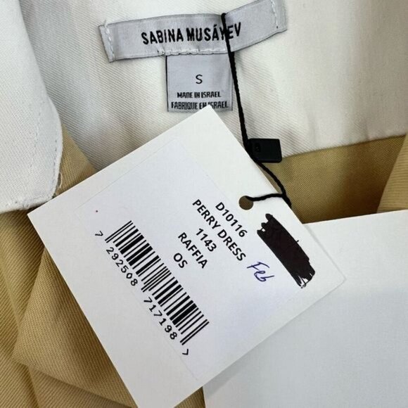 New Sabina Musayev Women’s Small Perry Raffia Button Down Belted Maxi Dress NWT - Picture 6 of 13